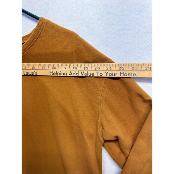 Love Olive Co Womens Mustard Brown Crew Neck Long Sleeve Sweatshirt Large - Picture 3 of 9